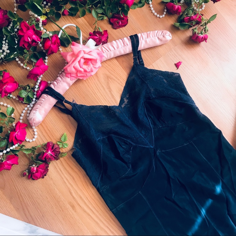 Navy lace full dress slip